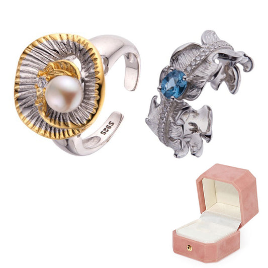 Fashion Open Rings for Women Adjustable Rings Jewelry with Gift Box
