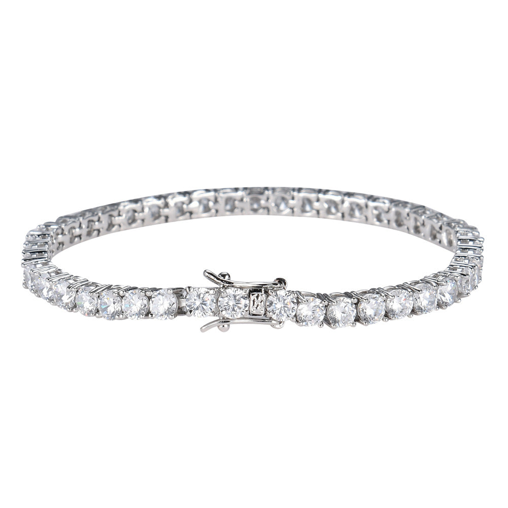 Tennis Bracelet for Women Men D Color VVS Round Cut 4mm Bracelets with Giftbox