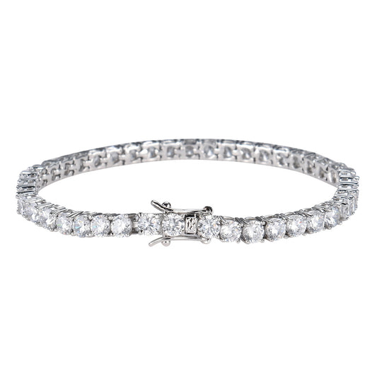 Tennis Bracelet for Women Men D Color VVS Round Cut 4mm Bracelets with Giftbox